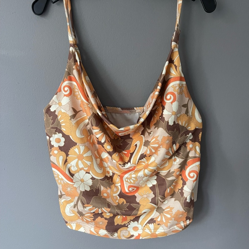 NWT Trendy Floral Droop Neckline Tank Top